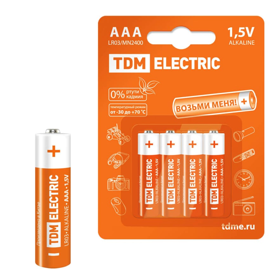 Батарейка TDM LR AAA Alkaline 15V ВР-4 1702-0006 - Строительные и  отделочные материалы в г. Ужур. Твой дом